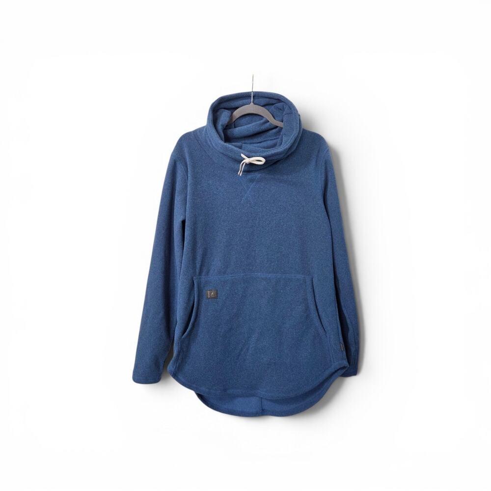 DESO Blue Sky Fleece Tallac Cowl Neck Pullover Sweatshirt Top NWT, Women's XL